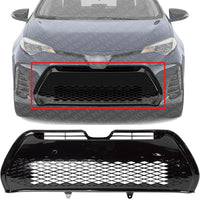 Front Bumper Grille Primed Plastic Direct Replacement Compatible With 2017-2019 Toyota Corolla TO1036178 5311202740