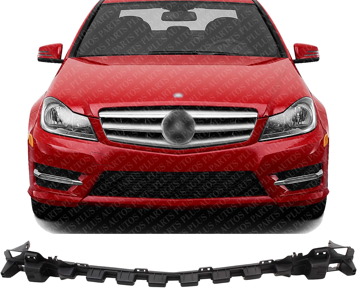 Front Bumper Center Support Plastic Direct Replacement Compatible With 2012-2015 Mercedes Benz C-Class MB1041112 2048854065