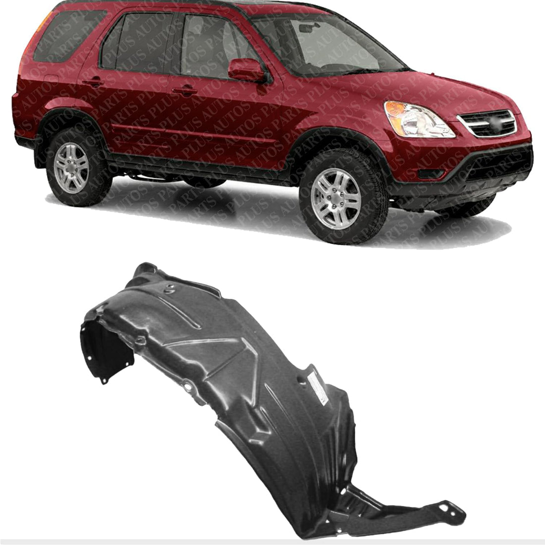 Front Fender Liner Right Passenger Side Direct Replacement Compatible With 2002-2006 Honda CR-V HO1249116 74100S9A000
