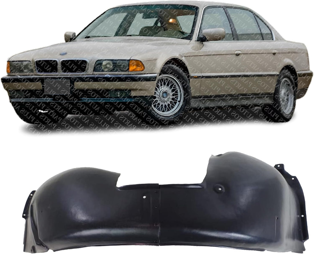 Front Fender Liner Left Driver Side Direct Replacement Compatible With 1995-2001 BMW 7-Series BM1250112 51718150289