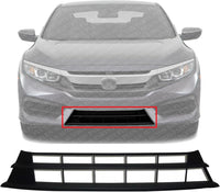 Front Bumper Lower Grille Textured Direct Replacement Compatible With 2016-2018 Honda Civic HO1036124 71102TBAA10