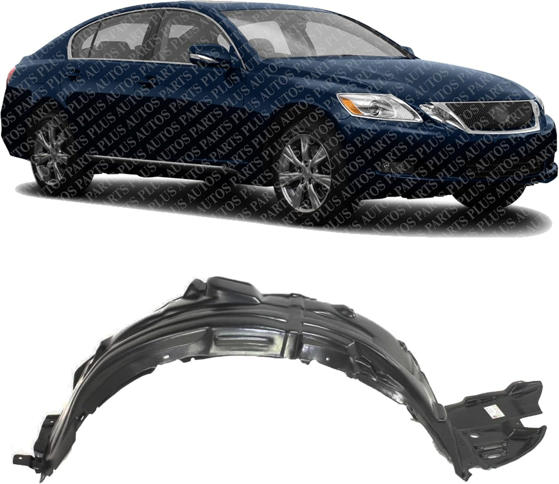 Front Inner Fender Liner Right Passenger Side Direct Replacement Compatible With 2008-2011 Lexus GS350 / GS450h / GS460 LX1249106 5380530150
