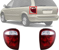 Set Of 2 Tail Lights Lens And Housing Right Passenger & Left Driver Side Direct Replacement Compatible With 2001-2003 Chrysler Town & Country CH2801140 CH2800140 68241332AA 68241333AA