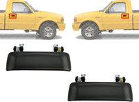 Set of 2 Front Door Handel Textured Left Driver & Right Passenger Side Direct Replacement Compatible with 2001-2011 Ford Ranger / 2001-2010 Mazda Pickup FO1310134 MA1310119