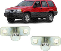 Set of 2 Front Bumper Mounting Plate Bracket Steel Right Passenger & Left Driver Side Direct Replacement Compatible with 1993-1998 Jeep Grand Cherokee CH1066114 55254700