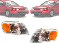 Set Of 2 Front Corner Signal Light Assembly Right Passenger & Left Driver Side Direct Replacement Compatible With 1998-2000 Toyota Corolla TO2521150 TO2520150 8151002040 8152002040