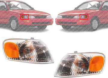 Set Of 2 Front Corner Signal Light Assembly Right Passenger & Left Driver Side Direct Replacement Compatible With 1998-2000 Toyota Corolla TO2521150 TO2520150 8151002040 8152002040