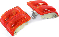 Front Mirror Turn Signal Light Left Driver & Right Passenger Side With Towing Package Direct Replacement Compatible With 2008-2016 Ford F-Series Super Duty FO2570102 7C3Z13776B-PFM