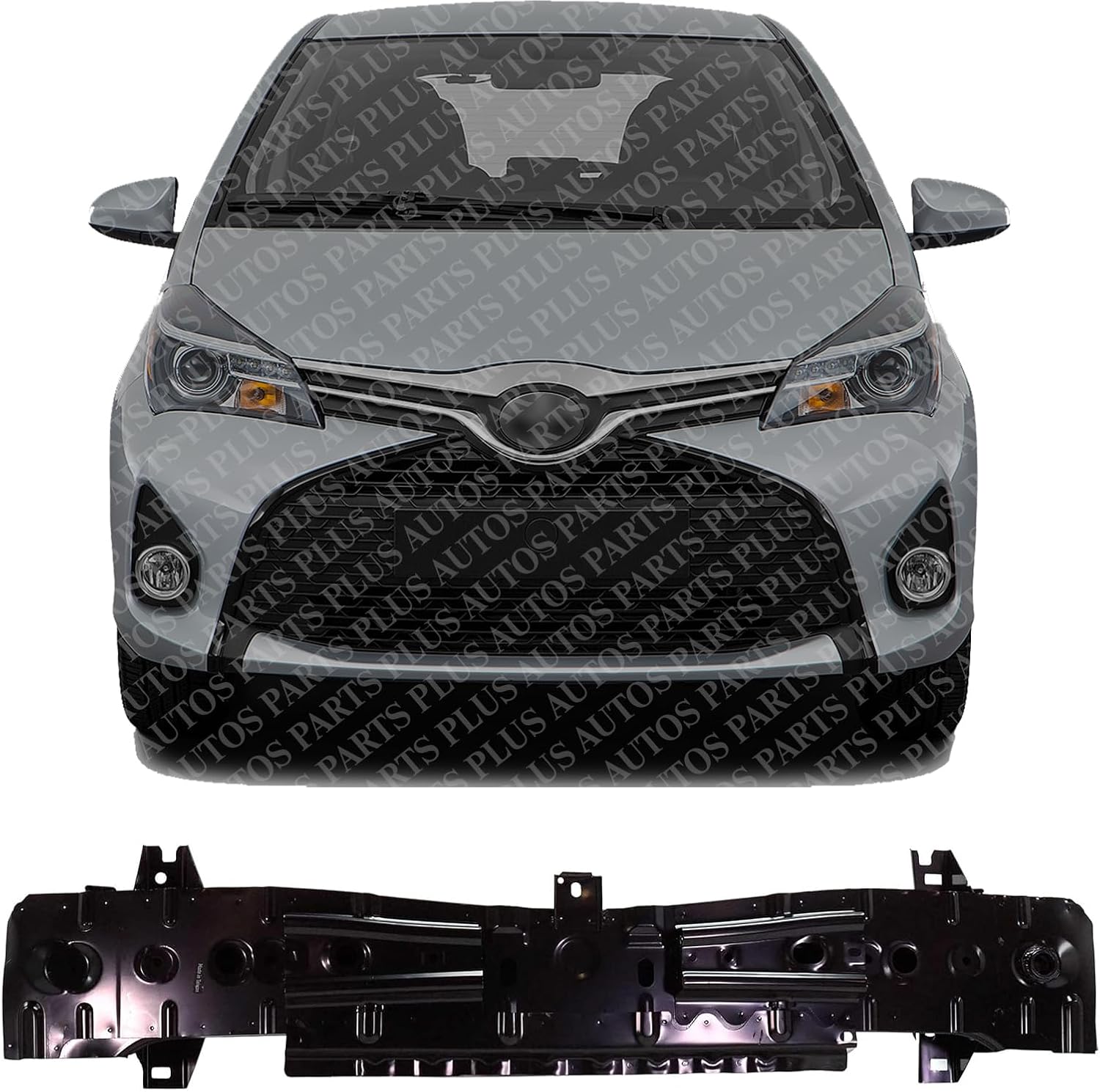 Front Bumper Face Bar Reinforcement Direct Replacement Compatible With 2016-2020 Toyota Yaris / 2017-2018 iA TO1006260 52131WB003