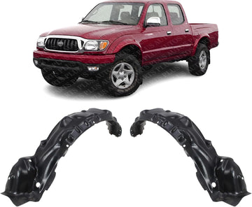 Set of 2 Front Fender Liner Plastic Left Driver & Right Passenger Side Direct Replacement Compatible with 2001-2004 Toyota Tacoma TO1249117 TO1248117 5387504050 5387604050