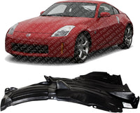 Front Fender Liner Rear Section Left Driver Side Direct Replacement Compatible With 2003-2009 Nissan 350Z NI1250131 NI1250138 63843CD000 63843CF40A