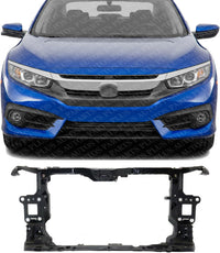 Front Radiator Support Plastic With Steel Direct Replacement Compatible With 2016-2020 Honda Civic HO1225185 71410TBCA01