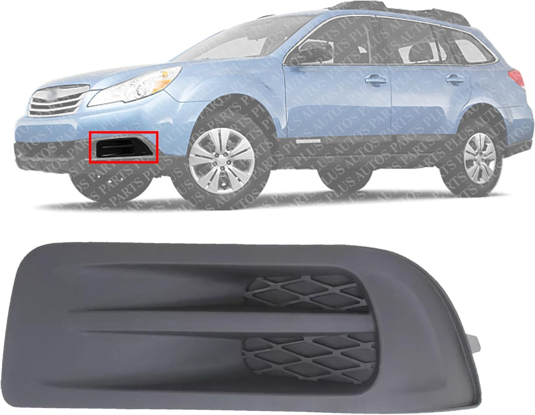Front Fog Light Cover Textured Left Driver Side Direct Replacement Compatible With 2010-2012 Subaru Outback SU1038102 57731AJ55A