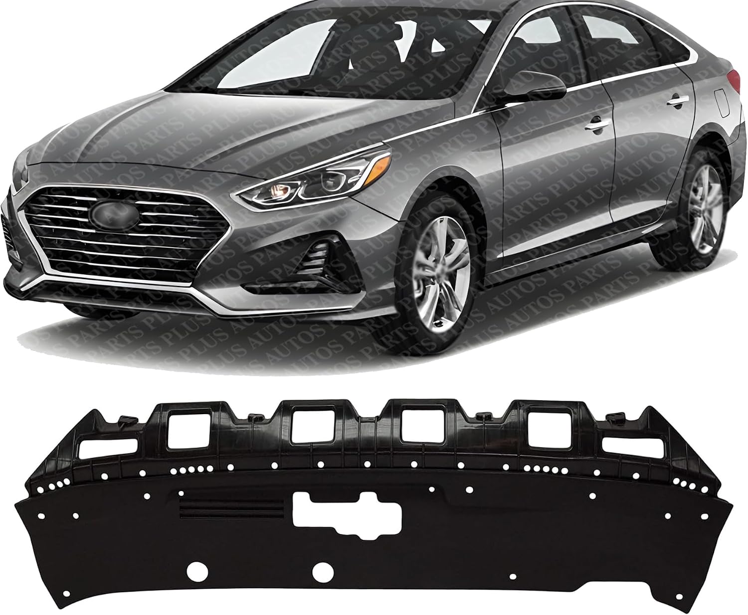 Front Upper Radiator Support Cover Plastic Direct Replacement Compatible With 2018-2019 Hyundai Sonata HY1224118 86361C2700
