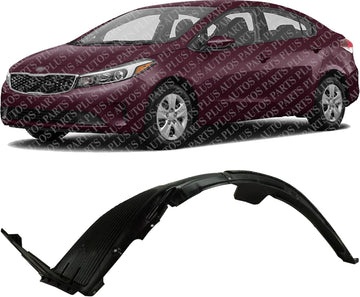 Front Fender Liner Left Driver Side Direct Replacement Compatible With 2017-2018 Kia Forte5 KI1248155 86811A7900
