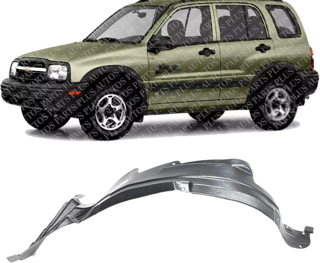 Front Fender Liner Left Driver Side Direct Replacement Compatible With 1999-2004 Chevrolet Tracker GM1248161 30021209