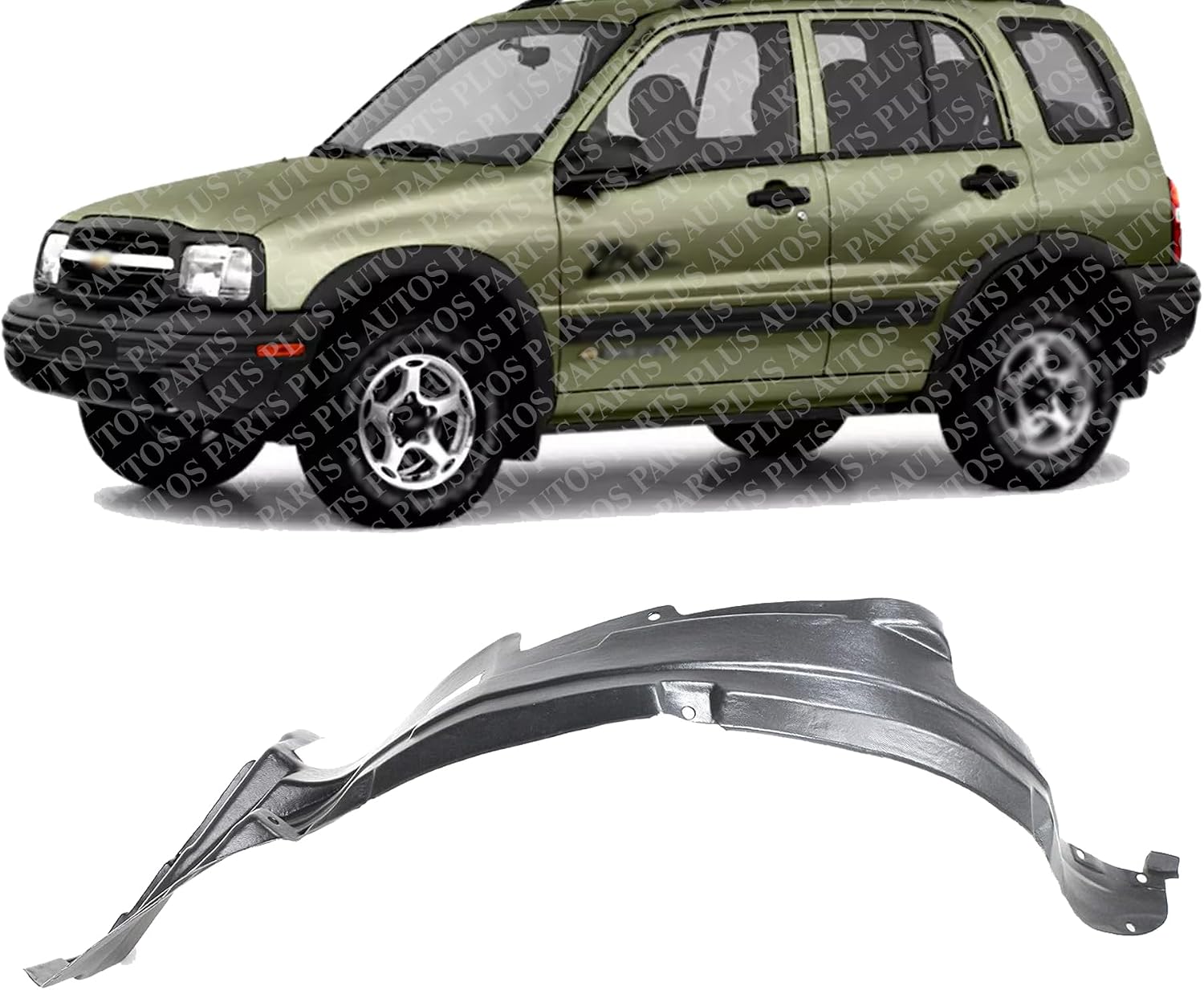Front Fender Liner Left Driver Side Direct Replacement Compatible With 1999-2004 Chevrolet Tracker GM1248161 30021209