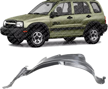 Front Fender Liner Left Driver Side Direct Replacement Compatible With 1999-2004 Chevrolet Tracker GM1248161 30021209