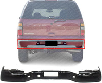 Rear Step Bumper Face Bar Primed Steel Direct Replacement Compatible With 2000-2006 Chevrolet Suburban 1500 2500 / Tahoe/GMC Yukon GM1102384 19121287