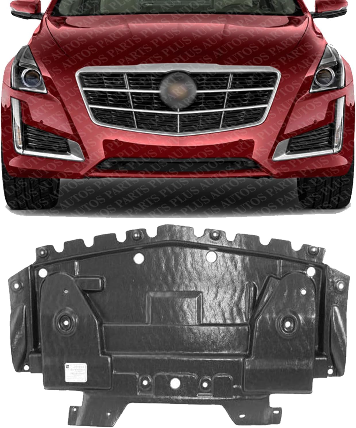 Front Engine Splash Shield Under Cover Direct Replacement Compatible with 2008-2014 Cadillac CTS GM1228127 15263372