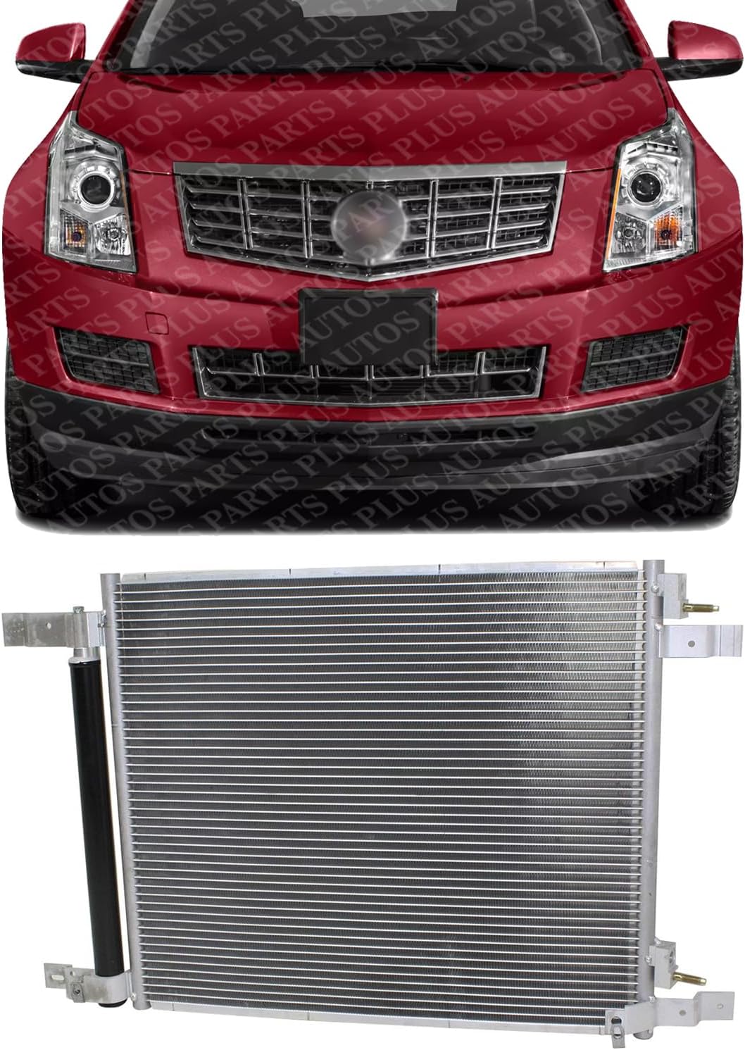 Front A/C Condenser Aluminum Core Direct Replacement Compatible With 2010-2016 Cadillac SRX GM3030294 22973655