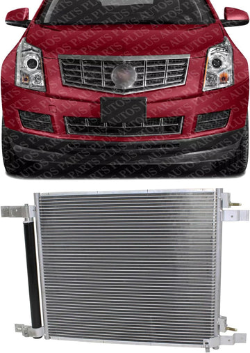 Front A/C Condenser Aluminum Core Direct Replacement Compatible With 2010-2016 Cadillac SRX GM3030294 22973655