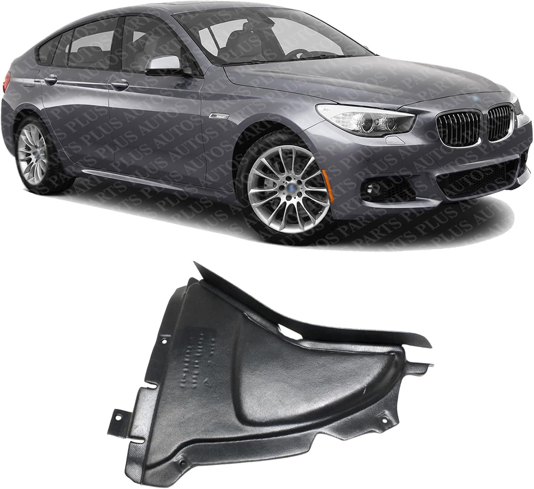 Front Lower Section Fender Liner Plastic Right Passenger Side Direct Replacement Compatible With 2010-2017 BMW 5-Series BM1251128 51757193494