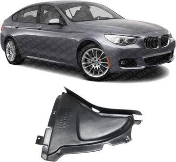 Front Lower Section Fender Liner Plastic Right Passenger Side Direct Replacement Compatible With 2010-2017 BMW 5-Series BM1251128 51757193494