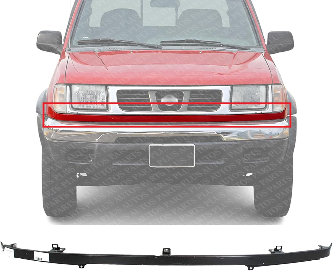 Front Bumper Filler Primed Plastic Direct Replacement Compatible With 1998-2000 Nissan Frontier NI1087118 626513S530