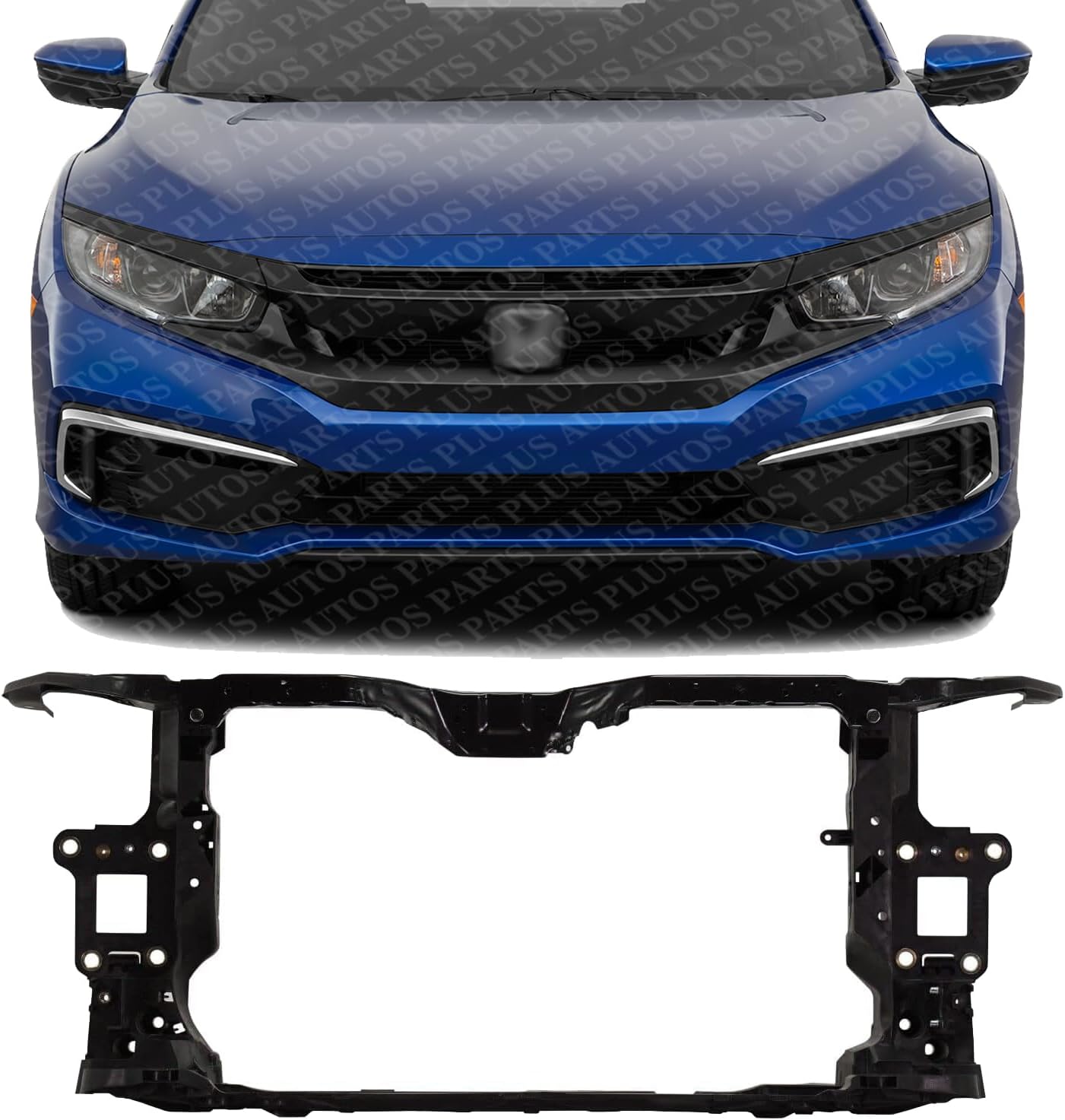 Front Radiator Support Direct Replacement Compatible With 2019-2021 Honda Civic HO1225210 71410TBAA02