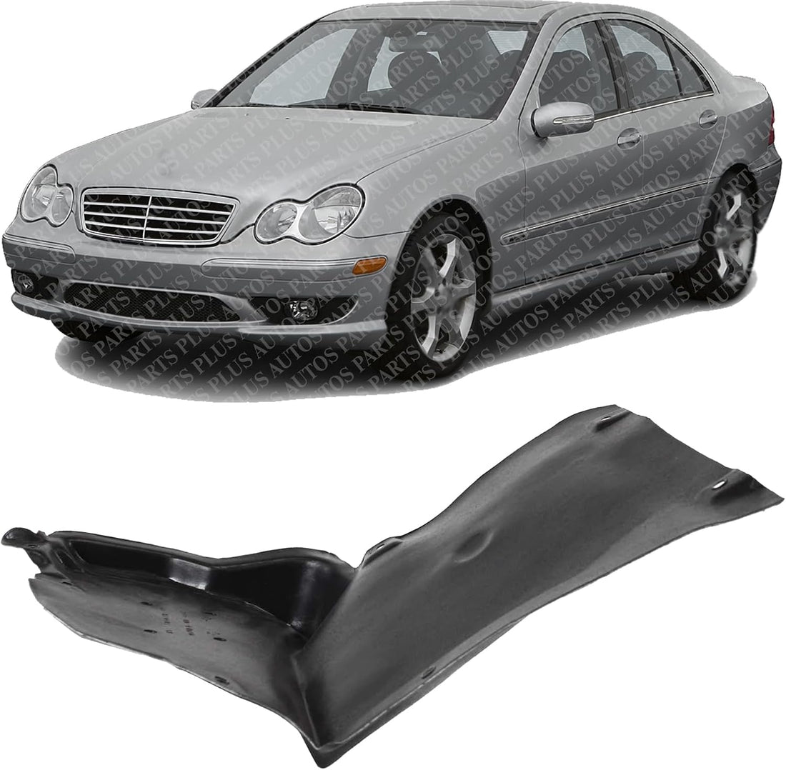 Front Lower Section Fender Liner Left Driver Side Direct Replacement Compatible With 2001-2007 Mercedes Benz C-Class MB1248183 2038810323 2038840722