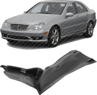 Front Lower Section Fender Liner Left Driver Side Direct Replacement Compatible With 2001-2007 Mercedes Benz C-Class MB1248183 2038810323 2038840722