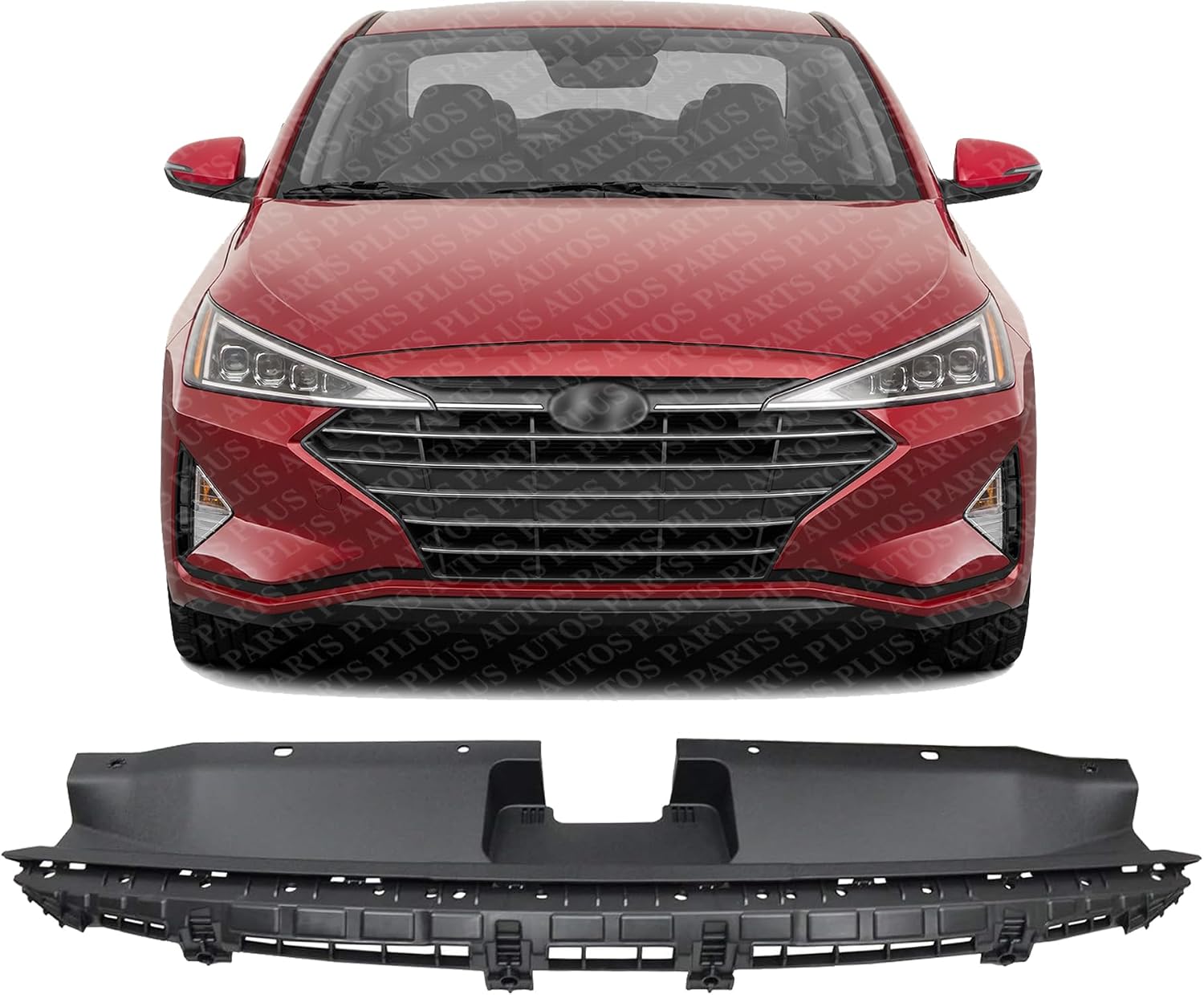 Front Radiator Support Cover Plastic Direct Replacement Compatible With 2019-2020 Hyundai Elantra HY1224119 86356F3500