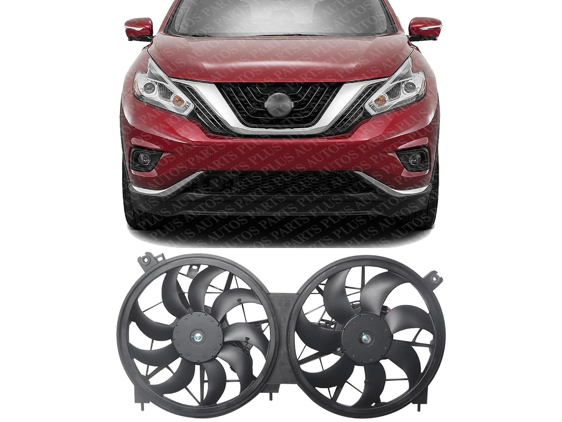Front Radiator Dual Cooling Fan Assembly Direct Replacement Compatible with 2015-2023 Nissan Murano NI3115152 214815AA1A
