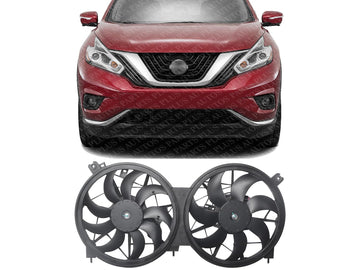 Front Radiator Dual Cooling Fan Assembly Direct Replacement Compatible with 2015-2023 Nissan Murano NI3115152 214815AA1A
