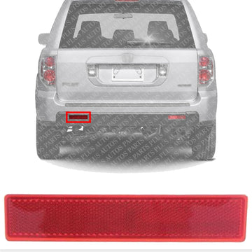 Rear Bumper Face Bar Reflector Light Left Driver Side Direct Replacement Compatible With 2006-2008 Honda Pilot HO1184102 33555S9VA11