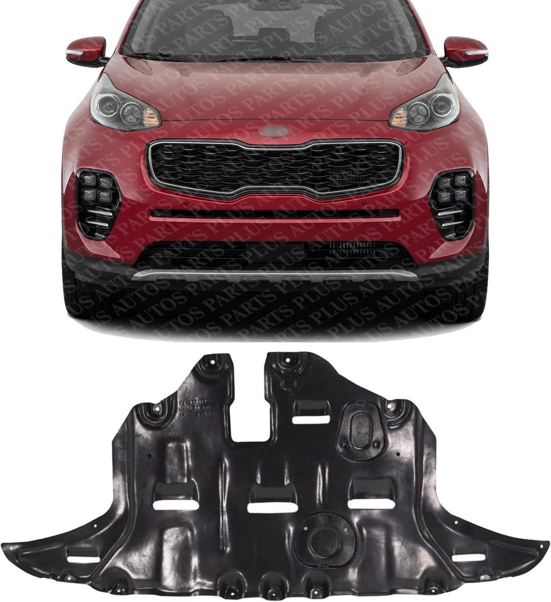 Front Engine Splash Shield Under Cover Plastic Direct Replacement Compatible with 2017-2019 Kia Sportage KI1228160 29110D9700