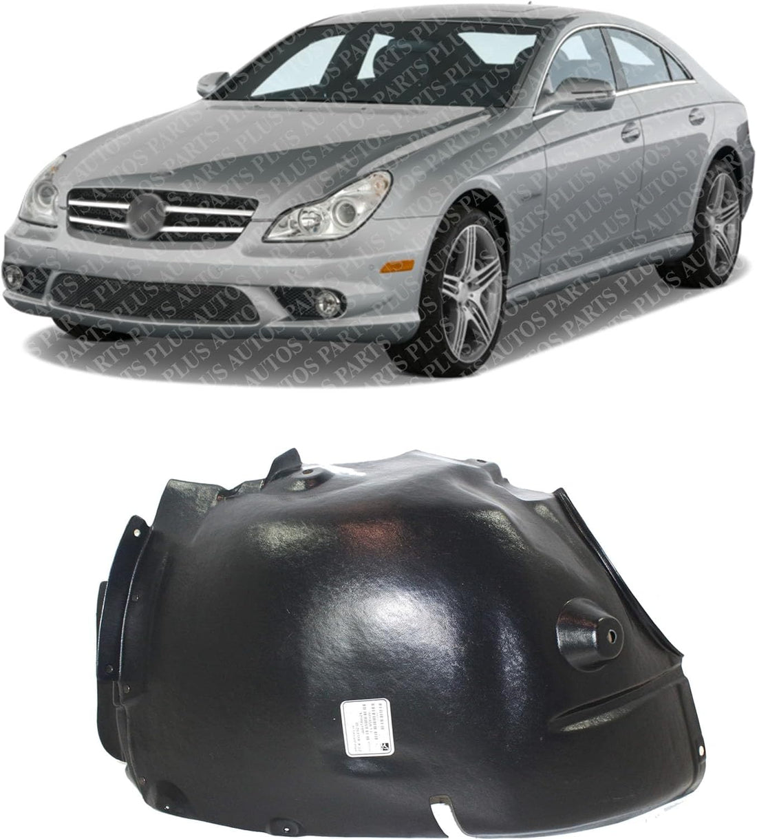Front Section Fender Liner Left Driver Side Direct Replacement Compatible With 2005-2008 Mercedes Benz SLK-Class MB1248154 1716900130