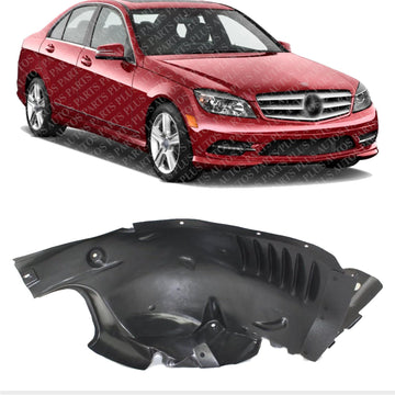 Front Fender Liner Right Passenger Side Direct Replacement Compatible With 2008-2011 Mercedes Benz C300 MB1249145 2046905630-PFM