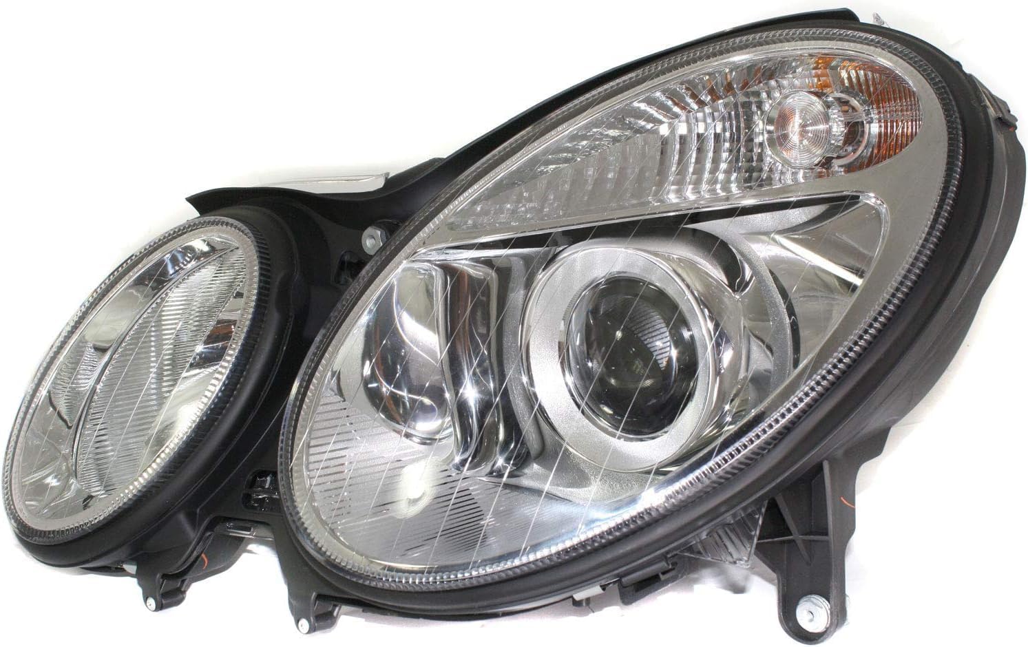 Front Head Light Assembly Left Driver Side Direct Replacement Compatible With 2003-2006 Mercedes Benz E-Class MB2502108 2118200361