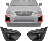 Set Of 2 Front Fog Light Cover Primed Left Driver & Right Passenger Side Direct Replacement Compatible With 2012-2014 Subaru Impreza SU1038152 SU1039152 57731FJ000 57731FJ010