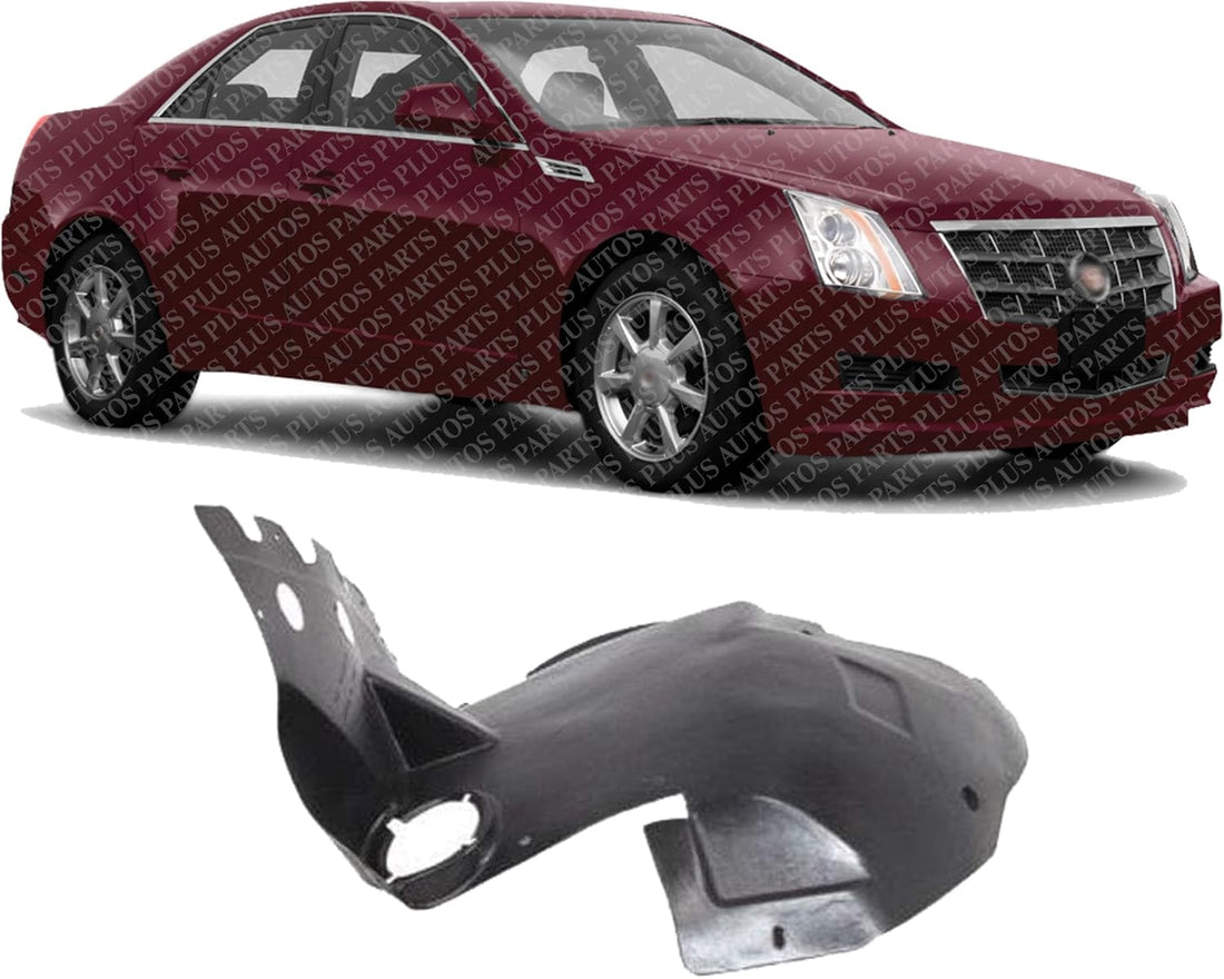 Front Section Fender Liner Cover Extension Right Passenger Side Direct Replacement Compatible With 2008-2014 Cadillac CTS GM1249198 25940080