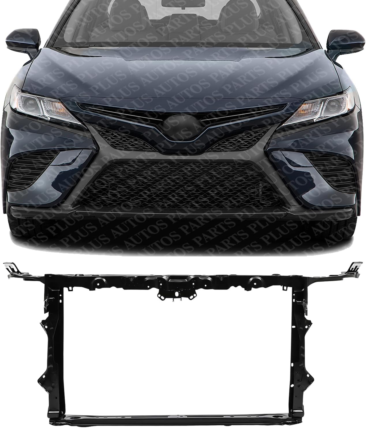 Front Radiator Upper Support Assembly Steel Direct Replacement Compatible With 2018-2025 Toyota Camry TO1225459 5320533901-PFM 5320333902 5320