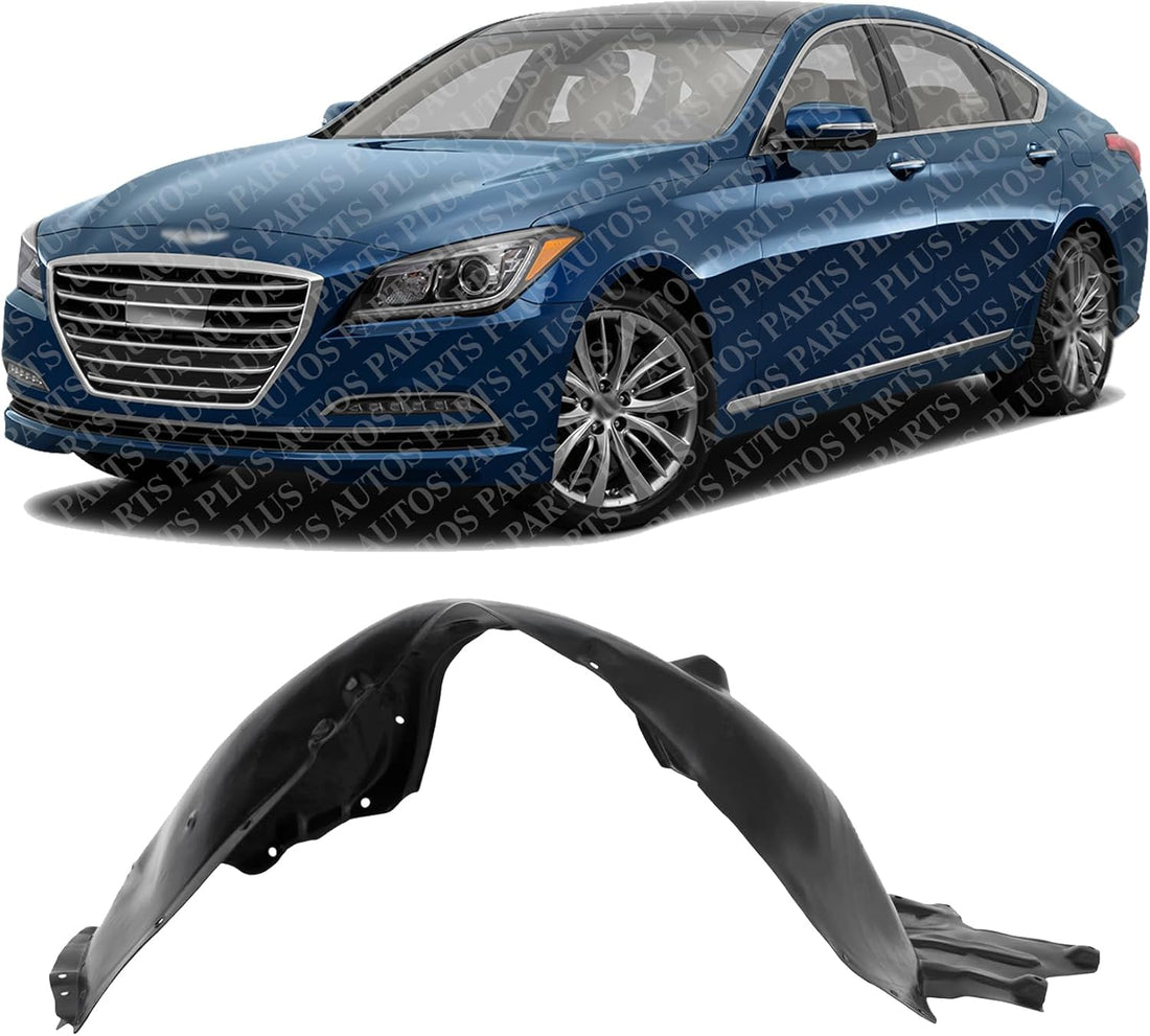 Front Fender Liner Left Driver Side Direct Replacement Compatible With 2015-2016 Hyundai Genesis / 2017 G80 HY1248174 86811B1000