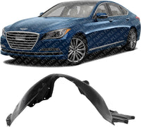 Front Fender Liner Left Driver Side Direct Replacement Compatible With 2015-2016 Hyundai Genesis / 2017 G80 HY1248174 86811B1000