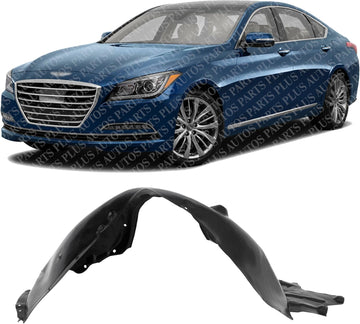 Front Fender Liner Left Driver Side Direct Replacement Compatible With 2015-2016 Hyundai Genesis / 2017 G80 HY1248174 86811B1000
