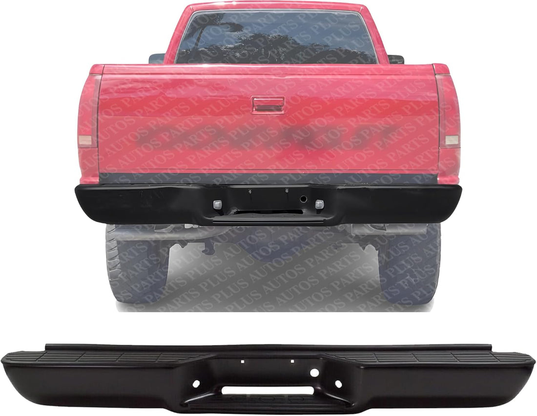 Rear Step Bumper Assembly Primed Steel Direct Replacement Compatible With 1988-2000 Chevrolet C/K Series Pickup GM1101110 15025374-PFM