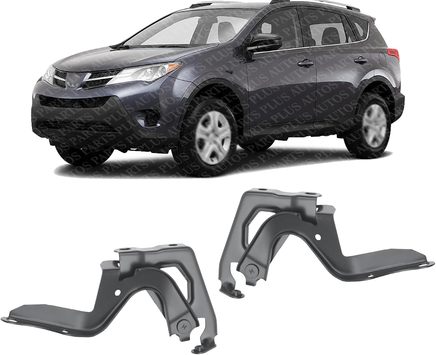 Set of 2 Front Hood Hinge Right Passenger & Left Driver Side Direct Replacement Compatible with 2013-2018 Toyota RAV4 TO1236179 TO1236180 534100R070 534200R070