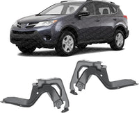Set of 2 Front Hood Hinge Right Passenger & Left Driver Side Direct Replacement Compatible with 2013-2018 Toyota RAV4 TO1236179 TO1236180 534100R070 534200R070