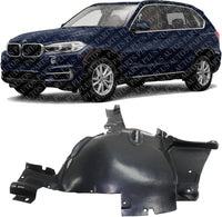 Front Fender Liner Rear Section Left Driver Side Direct Replacement Compatible With 2014-2018 BMW X5 BM1248153 51717291197